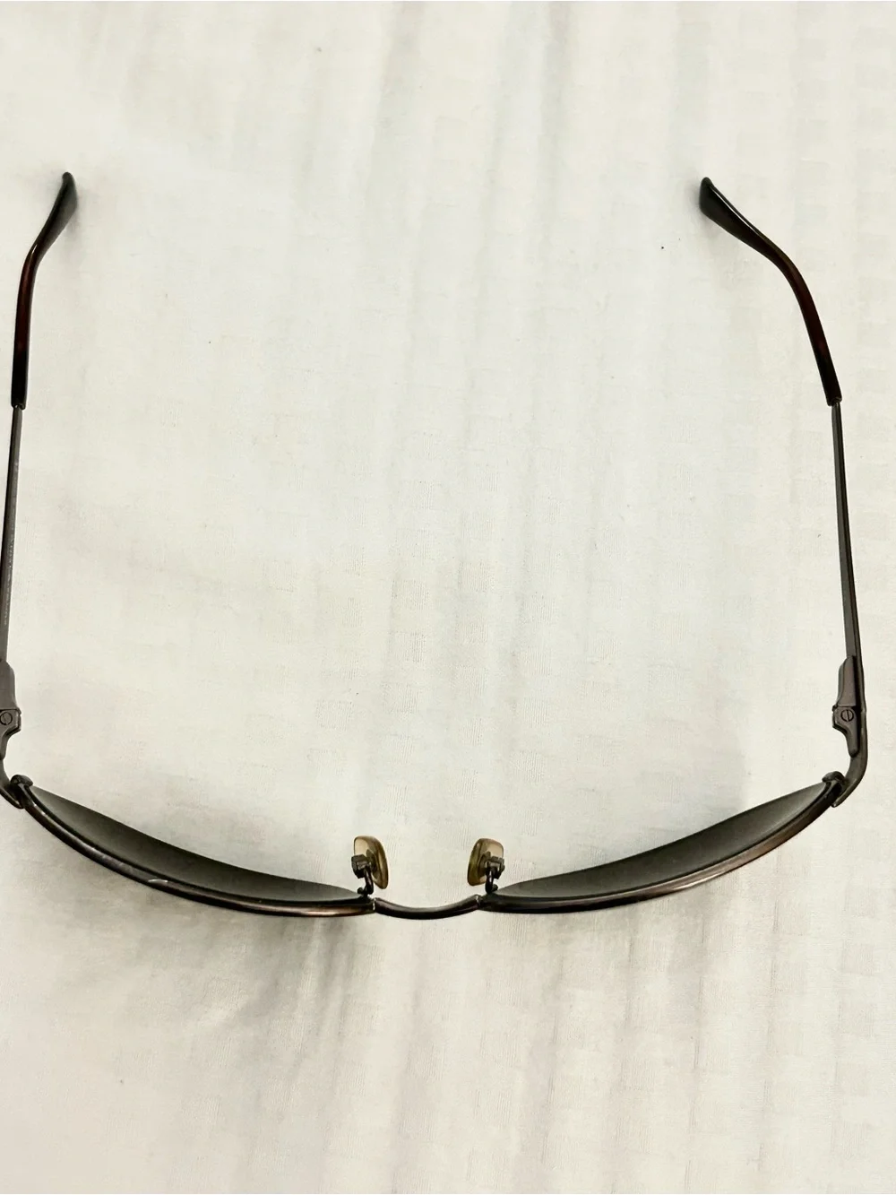 Emporio Armani Vintage Brown Lens Metal Oval Sunglasses